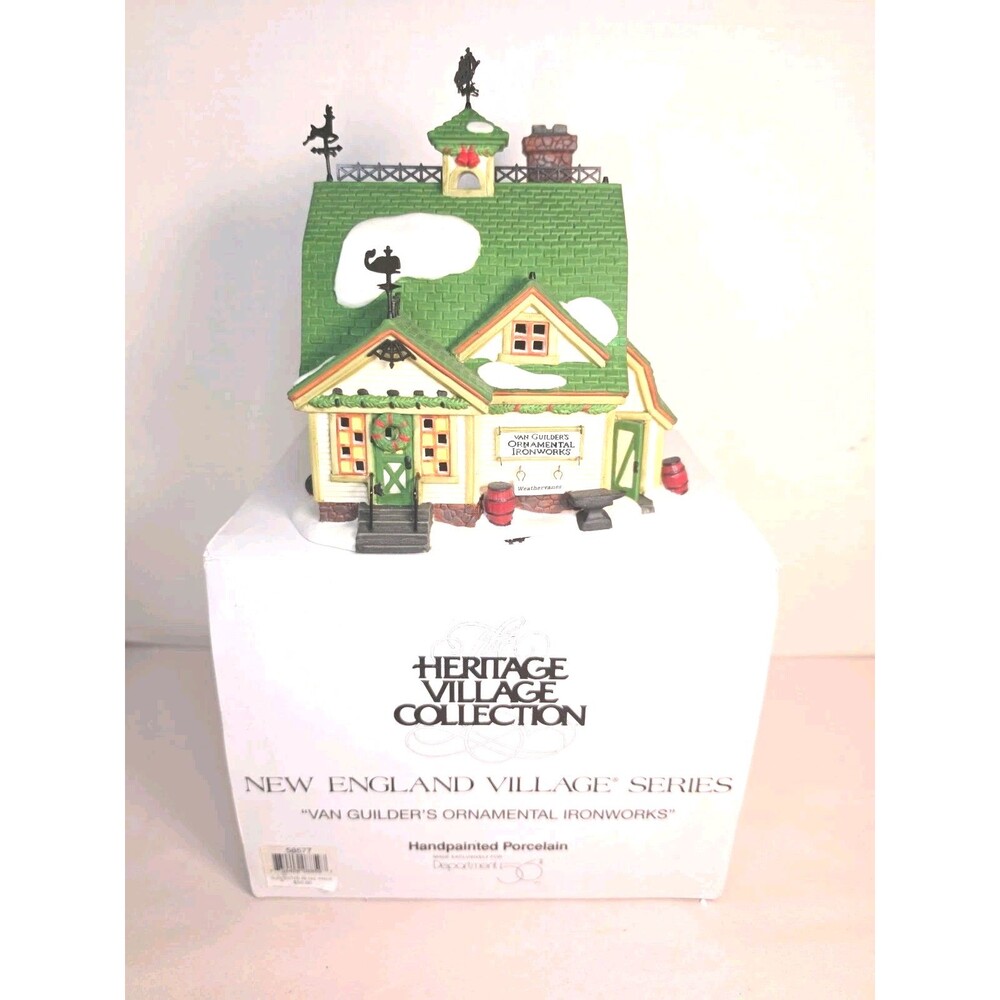 Vtg Dept 56 New England Village Van Guilder's Ornamental Ironworks # 56577 READ